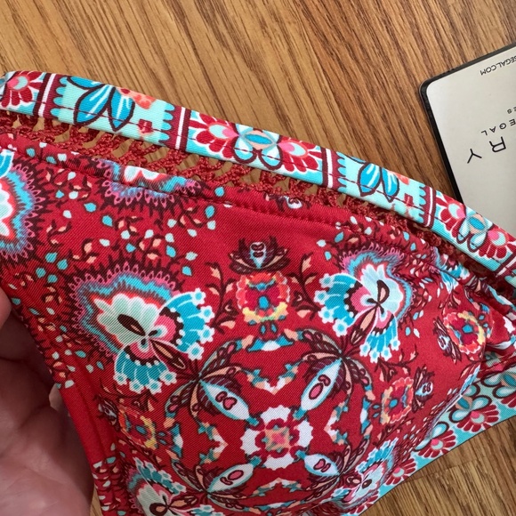 Medallion Pattern Triangle Swim Top - Picture 5 of 7